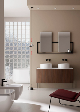 SKINNY - Round countertop ceramic washbasin by Scarabeo Ceramiche - view 3